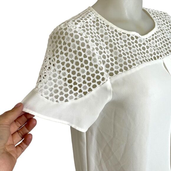 𝅺white Blouse With Lace 🌻 - Picture 3 of 6